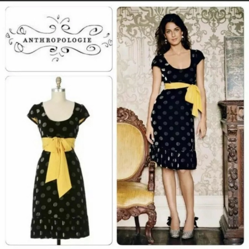Anthropologie Moulinette Soeurs Polka Dot Dress